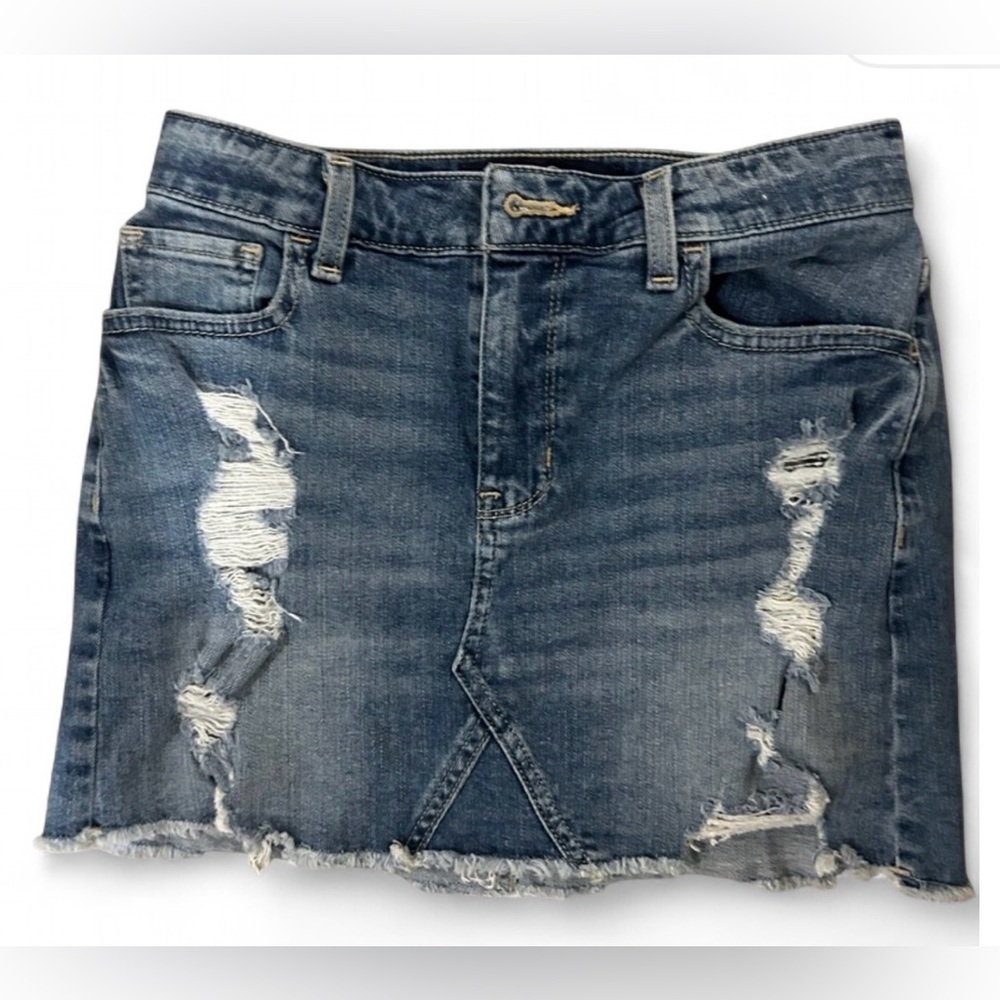 Hollister Jean Blue Vintage Stretch Denim Skirt 3/26